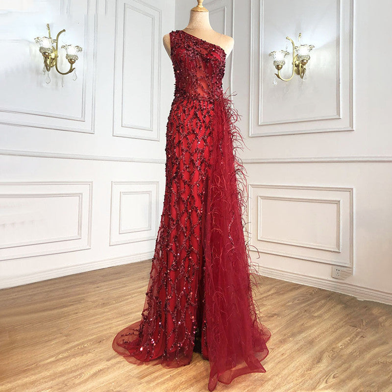 celebrity style red carpet dress