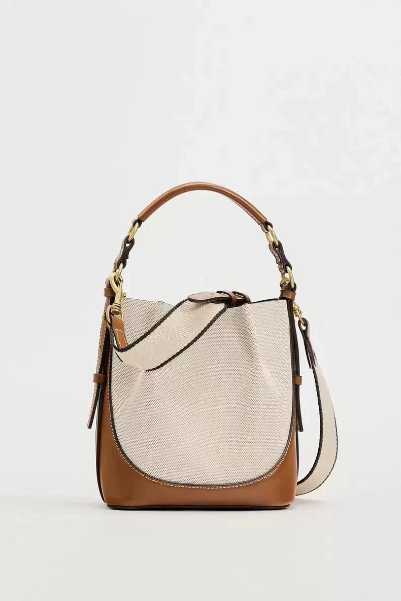 crossbody bucket bag canvas