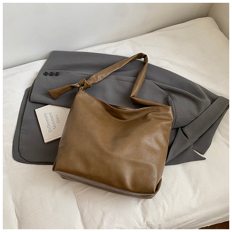 PU leather tote shoulder bag
