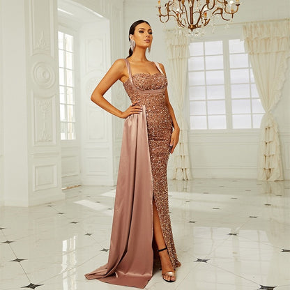 birthday party slim-fit gown