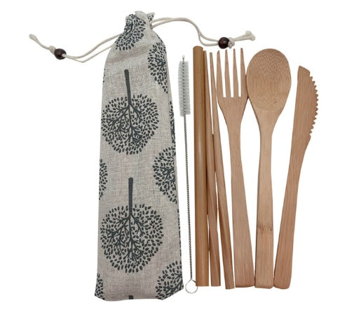camping wooden utensils set