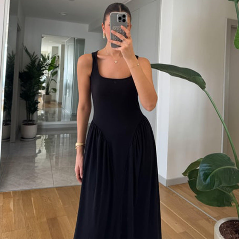 cocktail slim-fit square neck dress