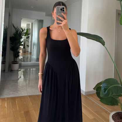cocktail slim-fit square neck dress