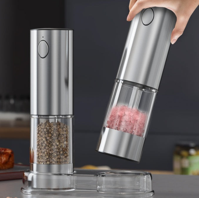 rechargeable salt and pepper grinder set