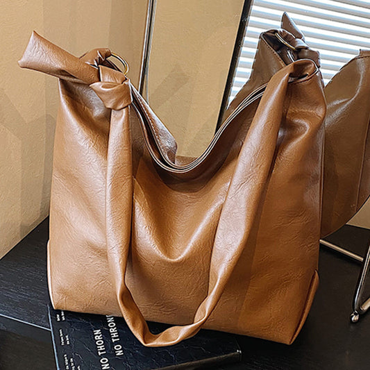 retro PU leather shoulder bag