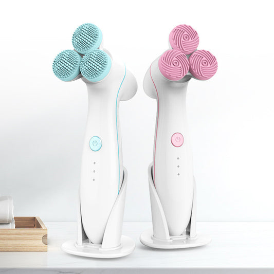 silicone facial cleansing brush