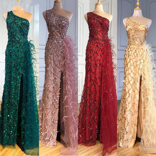 slim fit fishtail evening dress