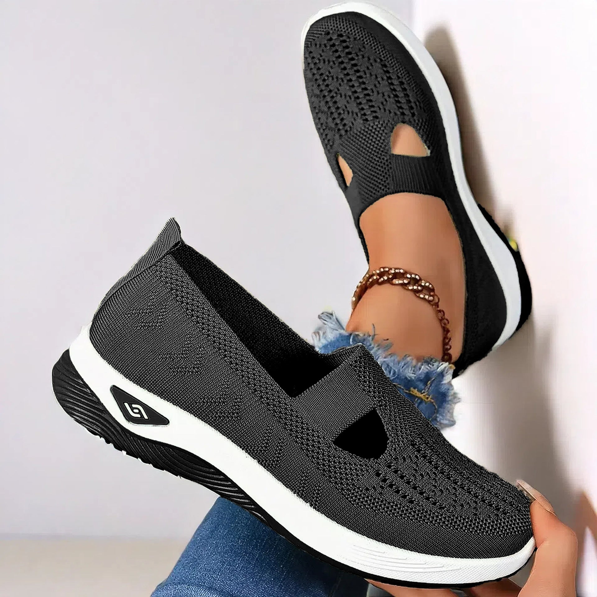 slip-on flats non-slip sole