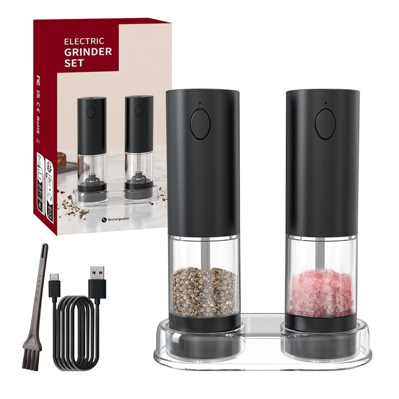 stainless steel salt and pepper mill