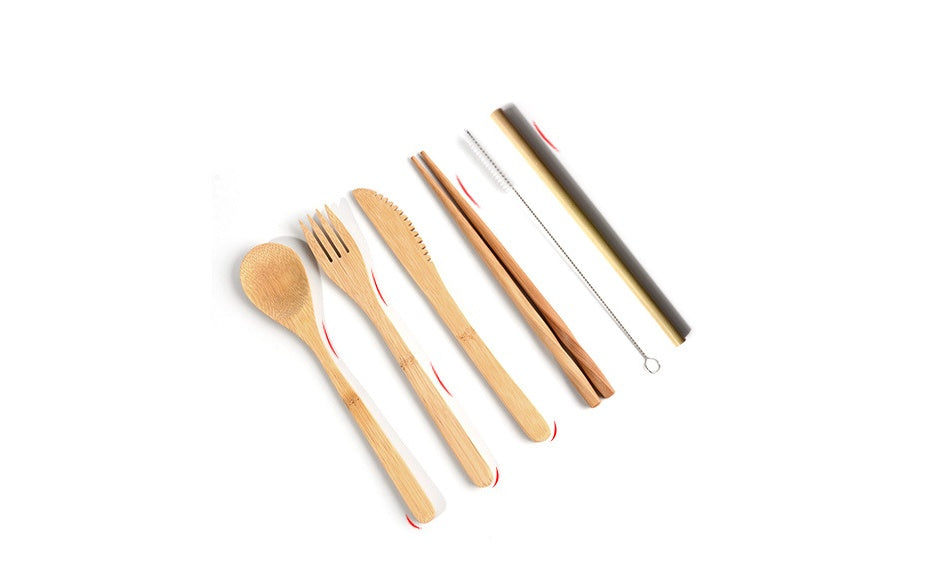 wooden flatware set